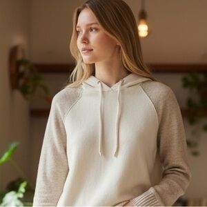Reiss Cream Cashmere Blend Sweater